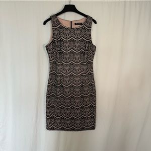 Guess Black Lace Sheath Cocktail Mini Dress